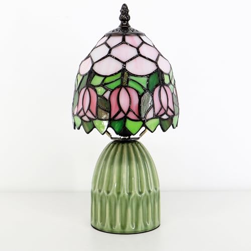 Stained Glass Mushroom Table Lamp 12.5 Inch