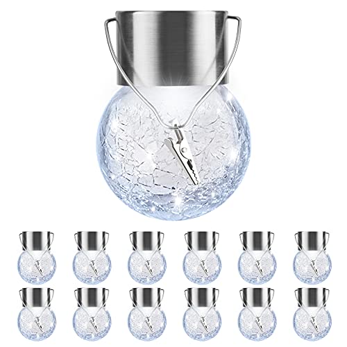 12 Pack Hanging Solar Lights Outdoor (12 Count)