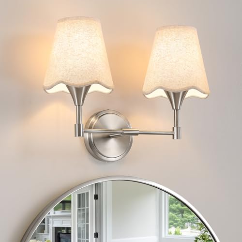 Brushed Nickel Bathroom Light Fixtures (Brushed Nickel / 2 LIGHT)