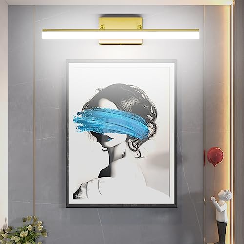 Bathroom Vanity Light Brushed Gold Modern LED Vanity Lighting Over Mirror 24inch Adjustable Gold Wall Light for Bathroom