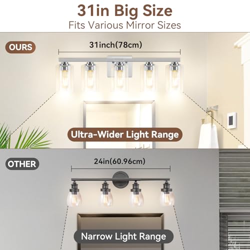5 Light Bathroom Light Fixtures