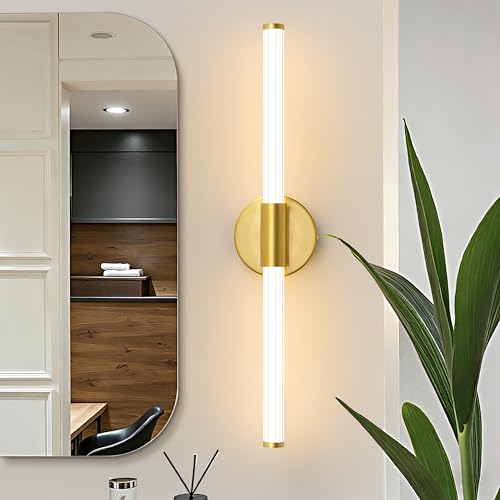 LED Bathroom Light Fixtures Gold Vanity Lights Modern 24"