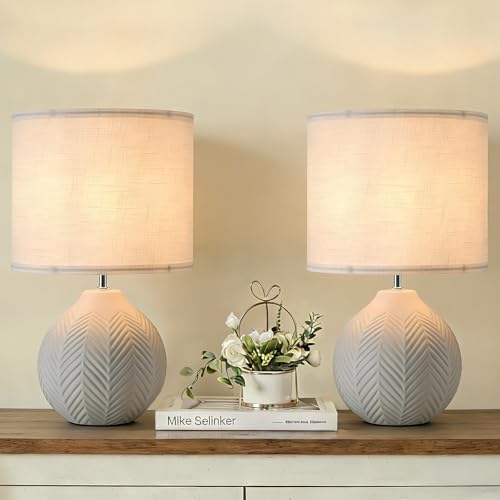 18.5" Ceramic Table Lamps Set of 2 (2 Count)