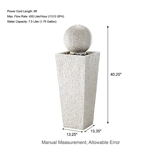 Outdoor Water Fountain with LED Light