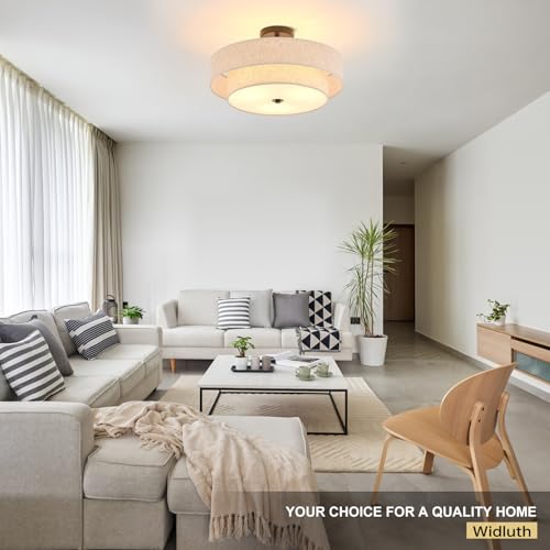 Modern Semi Flush Mount Ceiling Light 18" Modern 3