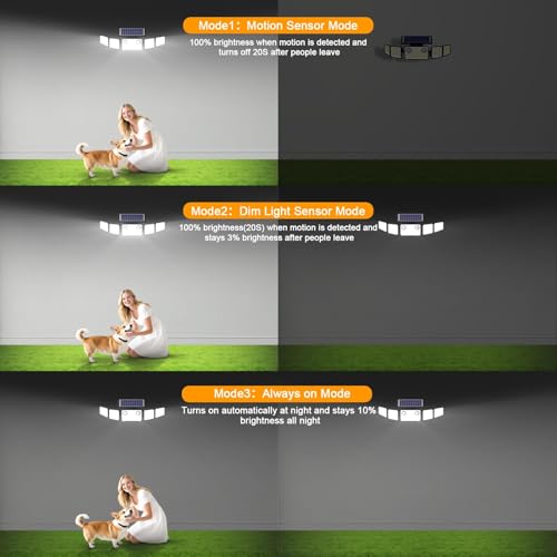 6000LM Solar Lights Outdoor (2 Count)