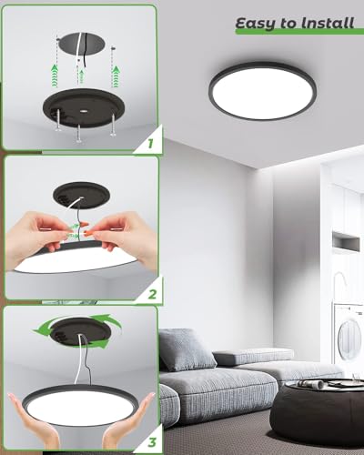 2Pack 16.5 Inch LED Flush Mount Light (2 Count)