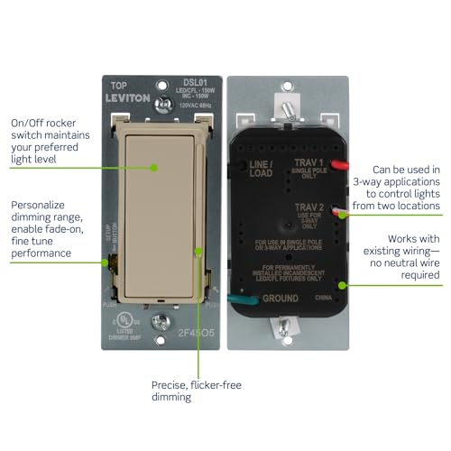 Decora Slide LED Advanced Dimmer Switch for 150W Dimmable LED
