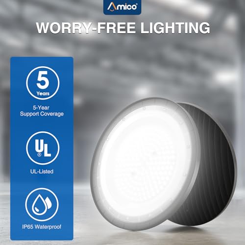 6 Pack UFO LED High Bay Light 150W 21000lm 5000K (6 Count)