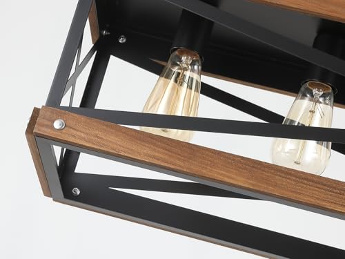 Rustic Farmhouse Wood Kitchen Island Lighting