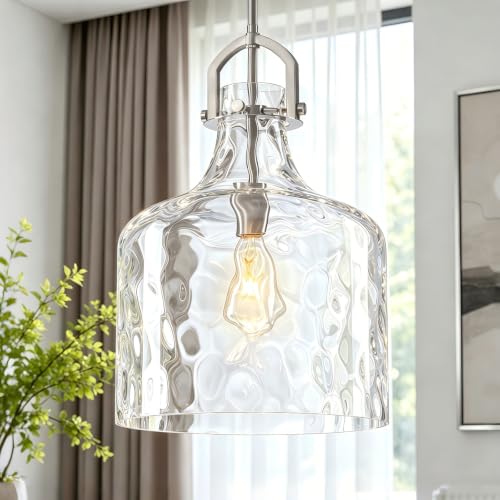 15" Oversized Large Hammered Glass Pendant Lights Kitchen Island Lighting