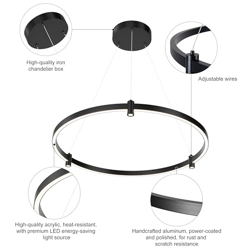 LED Black Chandelier