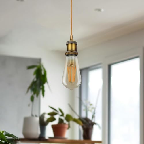 E26 Vintage Brass Lamp Socket Edison Pendant Light Socket Replacement