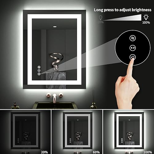 24"X30" LED Bathroom Mirror with Lights