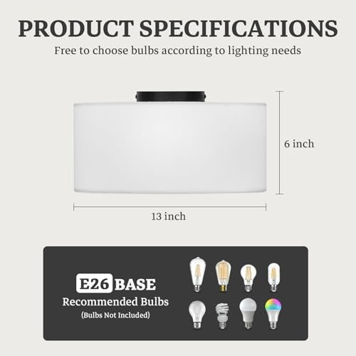 Semi Flush Mount Ceiling Light Fixture