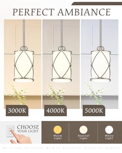Brushed Nickel Pendant Lights Kitchen Island 3 Pack (3 Count)