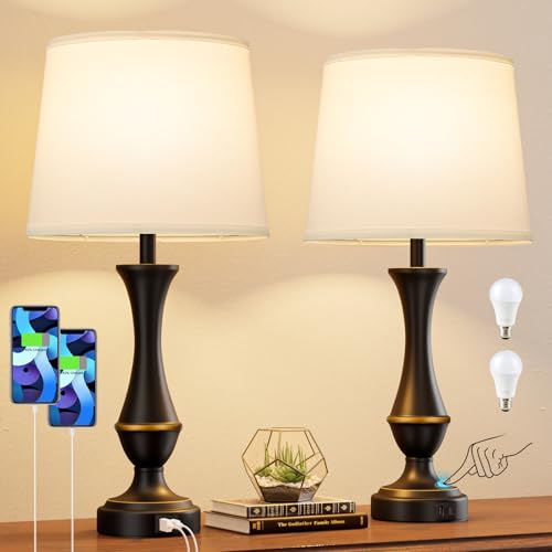 Touch Lamps for Nightstand (2 Count)