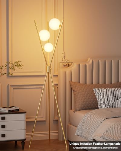 3 Globe Dimmable Tripod Floor Lamp