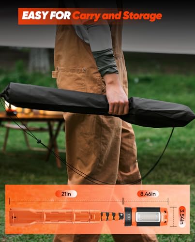 Portable Camping Light with Stand 12000mAh 73.2" Work Light LD10