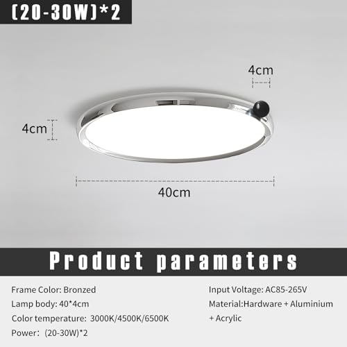 Chrome Round Flat Panel Light
