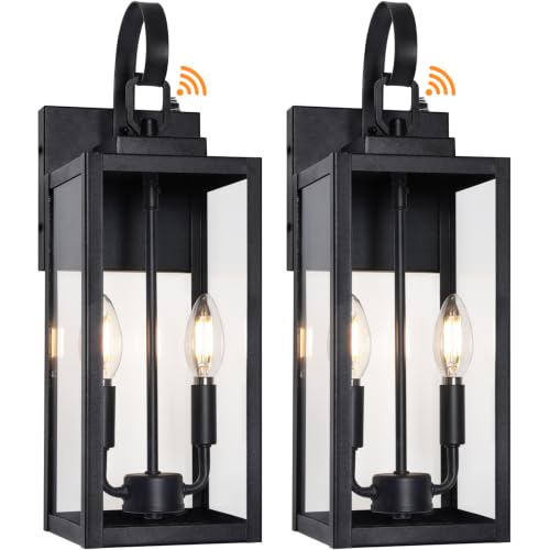 18” Dusk to Dawn Outdoor Wall Lights (Black (Dusk-to-Dawn) / 18in)