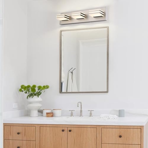 Brushed Nickel Vanity Lights for Bathroom Light Fixtures (3 Count)