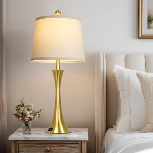 27.5" Gold Lamps for Living Room