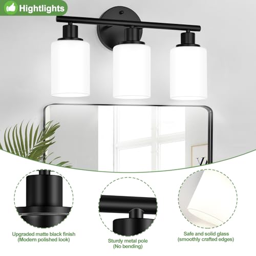 3 Light Bathroom Light Fixtures (3 Count)
