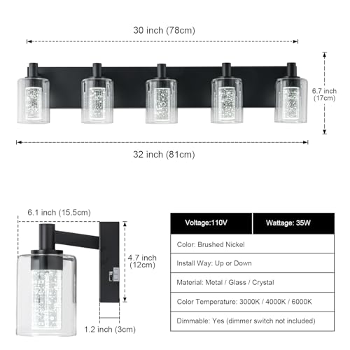Vanity Light with 3 Color Modes