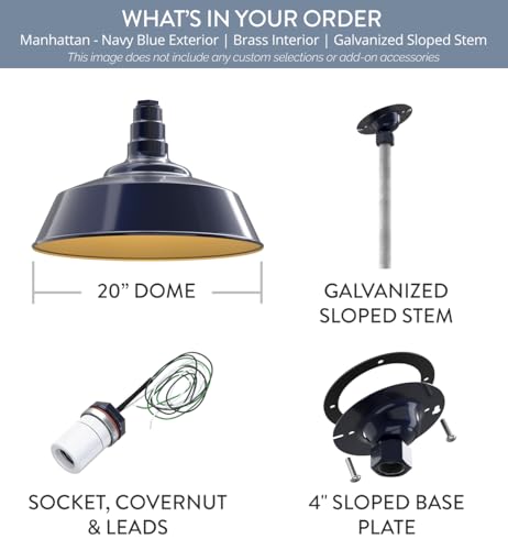 Industrial Pendant Light 20 Inch Extra Large Steel