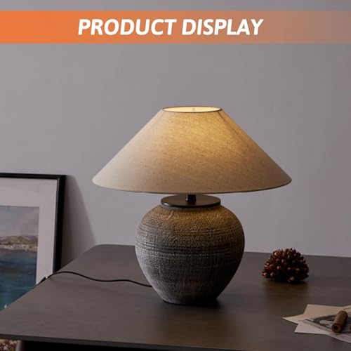 Farmhouse Ceramic Table Lamp for Living Room