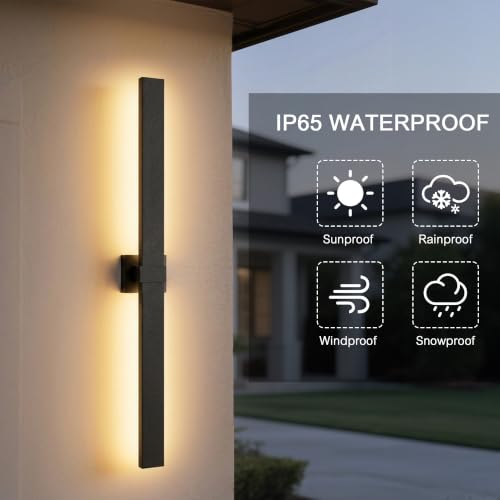 Aluminum 47 in Long Outdoor Wall Light Fixture