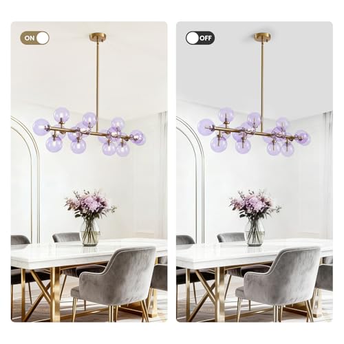 Mid Century Modern Gold Chandelier Rectangle Pendant Fixtures Linear Sputnik Chandeliers for Kitchen Island Dining Room Over Table