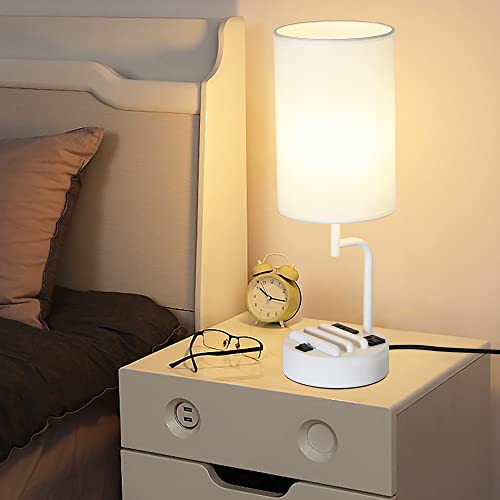 Table Lamp with 3 USB Charging Ports (2 Count)