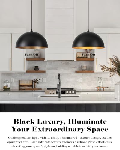 Black Pendant Lights Kitchen Island (2 Count)