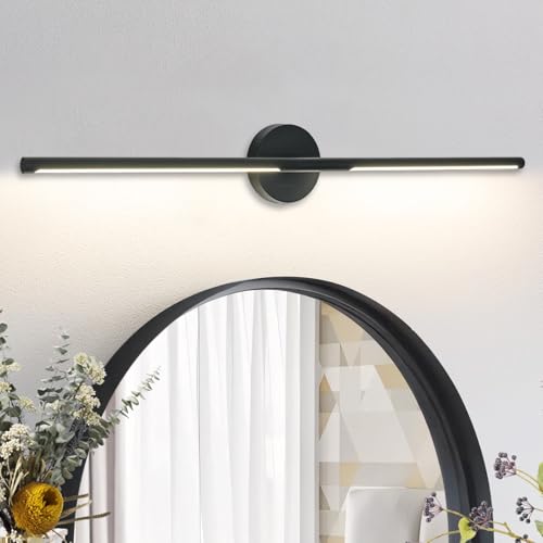 Matte Black Bathroom Light Fixtures Over Mirror 43 Inch