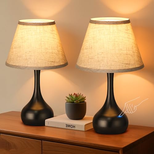 Touch Table Lamp for Bedroom Set of 2 (2 Count)