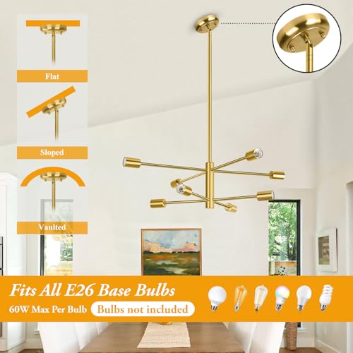 8 Light Modern Chandelier for Dining Room (8 Count)
