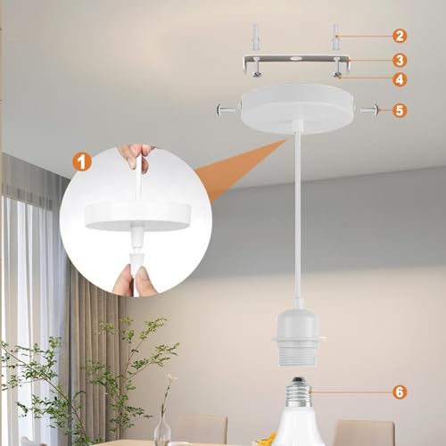 2 Pack Vintage Pendant Light Kit