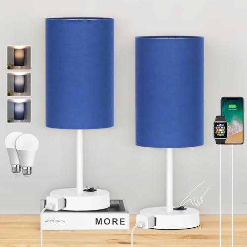 Blue Table Lamp Set of 2 (2 Count)