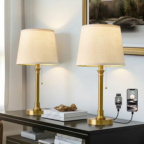 19.5" Small Table Lamp for Bedroom