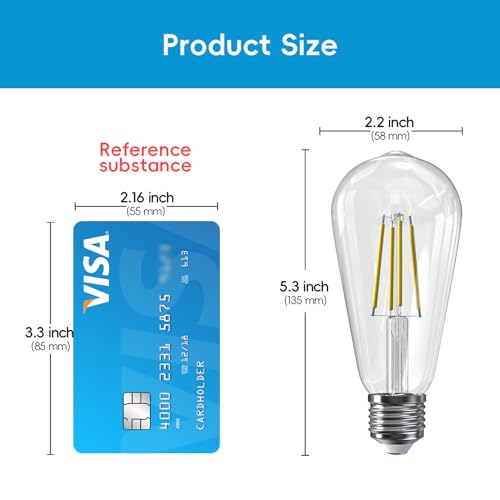 Edison Bulbs E26 LED Bulb 60 Watt Equivalent