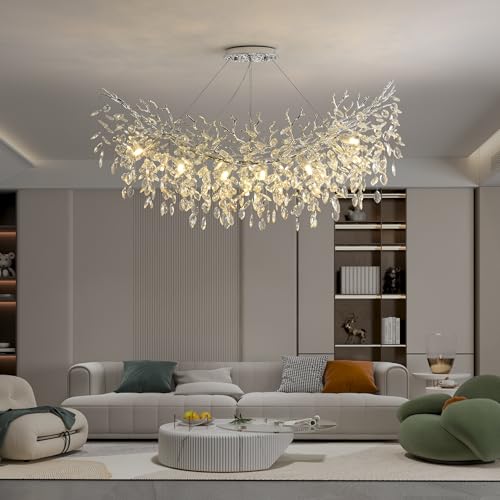 Rectangle Crystal Tree Branch Chandelier