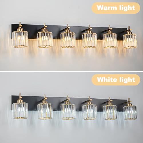 6 Light Crystal Bathroom Vanity Light