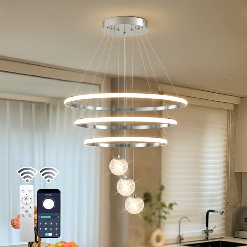 LED Modern 3 Ring Chandeliers