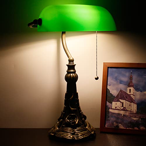 Tiffany Banker Lamp Small Stained Glass Table Lamp Tiffany Style
