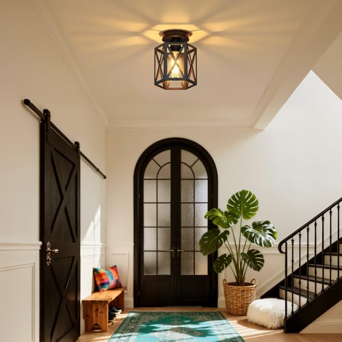 2 Pack Semi Flush Mount Ceiling Light for Hallway Light Fixture (2 Count)