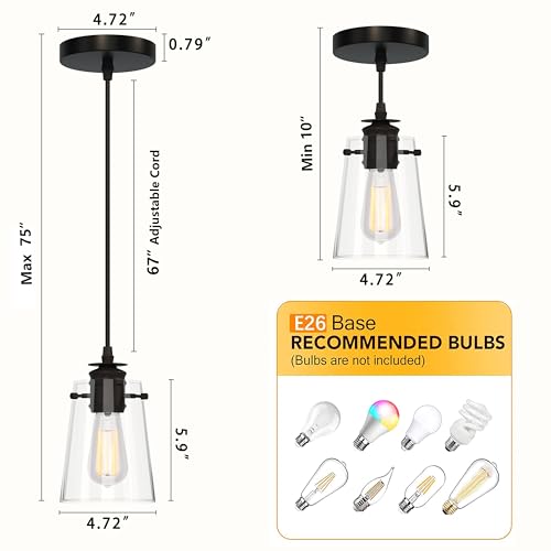Black Pendant Lights Kitchen Island
