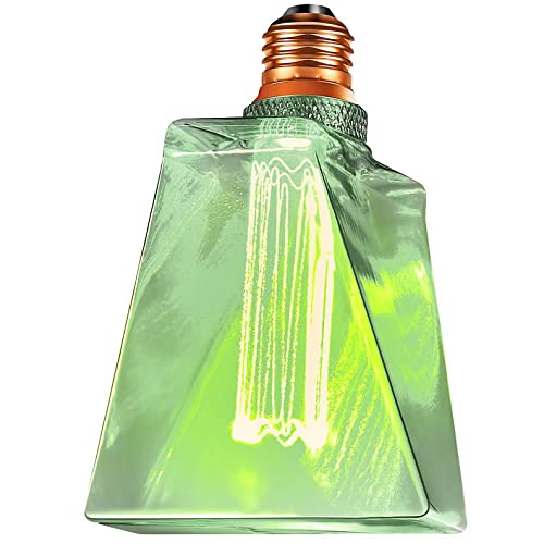 Green Light Bulbs LED Vintage Light Bulb 3.5W Equivalent 20W Ice Shaped E26 Led Bulb Medium Base