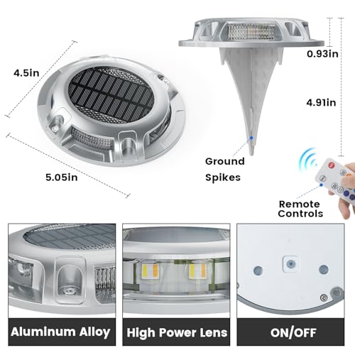 Solar Driveway Dock Lights with Remote